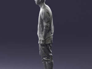 000542 Young Street Style Man with Tattoos Urban Male Character 3D Model