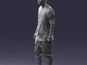 000542 Young Street Style Man with Tattoos Urban Male Character 3D Model
