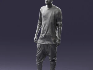 000542 Young Street Style Man with Tattoos Urban Male Character 3D Model