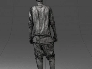 000542 Young Street Style Man with Tattoos Urban Male Character 3D Model
