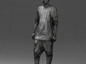 000542 Young Street Style Man with Tattoos Urban Male Character 3D Model