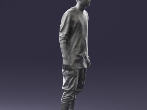 man in white t-shirt 0206 3d print ready 3D Print Model