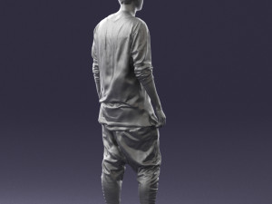 man in white t-shirt 0206 3d print ready 3D Print Model