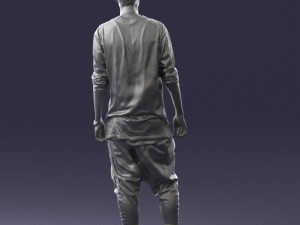 man in white t-shirt 0206 3d print ready 3D Print Model