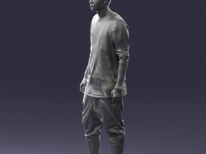 man in white t-shirt 0206 3d print ready 3D Print Model