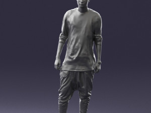 man in white t-shirt 0206 3d print ready 3D Print Model