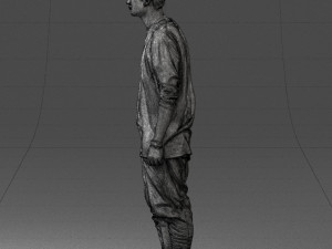 man in white t-shirt 0206 3d print ready 3D Print Model