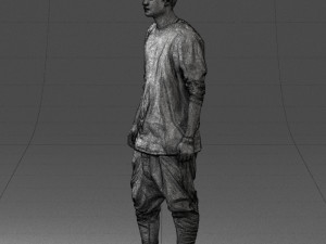 man in white t-shirt 0206 3d print ready 3D Print Model