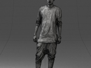man in white t-shirt 0206 3d print ready 3D Print Model