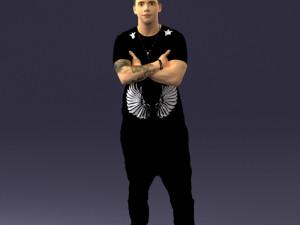 man in pose 0207 3D Model