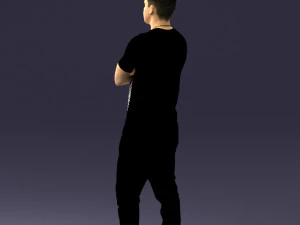 000543 Confident Streetwear Man with Tattoos Urban Male Character 3d print ready 3D Print Model