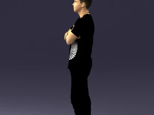 000543 Confident Streetwear Man with Tattoos Urban Male Character 3d print ready 3D Print Model