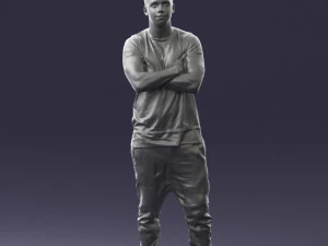 000543 Confident Streetwear Man with Tattoos Urban Male Character 3d print ready 3D Print Model