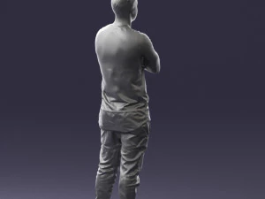 000543 Confident Streetwear Man with Tattoos Urban Male Character 3d print ready 3D Print Model