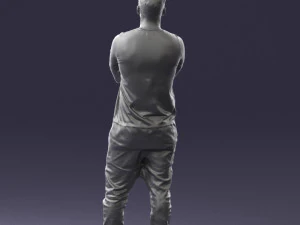 000543 Confident Streetwear Man with Tattoos Urban Male Character 3d print ready 3D Print Model