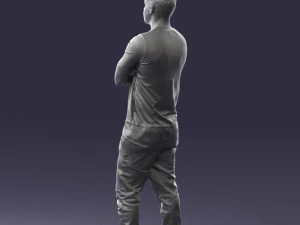 000543 Confident Streetwear Man with Tattoos Urban Male Character 3d print ready 3D Print Model