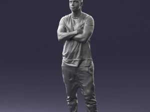 000543 Confident Streetwear Man with Tattoos Urban Male Character 3d print ready 3D Print Model