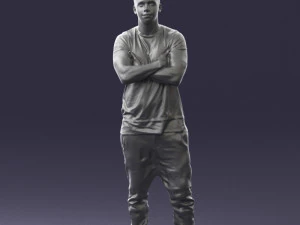 000543 Confident Streetwear Man with Tattoos Urban Male Character 3d print ready 3D Print Model