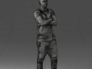 000543 Confident Streetwear Man with Tattoos Urban Male Character 3d print ready 3D Print Model