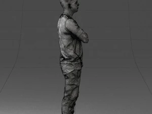000543 Confident Streetwear Man with Tattoos Urban Male Character 3d print ready 3D Print Model