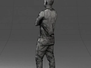 000543 Confident Streetwear Man with Tattoos Urban Male Character 3d print ready 3D Print Model
