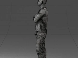 000543 Confident Streetwear Man with Tattoos Urban Male Character 3d print ready 3D Print Model