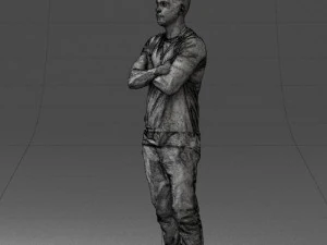 000543 Confident Streetwear Man with Tattoos Urban Male Character 3d print ready 3D Print Model