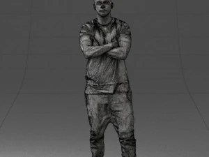 000543 Confident Streetwear Man with Tattoos Urban Male Character 3d print ready 3D Print Model