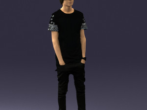 man in black dress 0208 3Dモデル