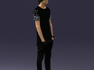 man in black dress 0208 3Dモデル
