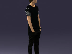 000544 Young Casual Streetwear Man Teen Male Character 3D Model