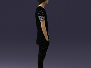 man in black dress 0208 3Dモデル