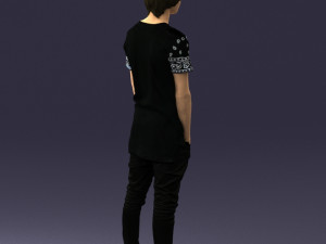 man in black dress 0208 3Dモデル