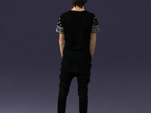 man in black dress 0208 3Dモデル