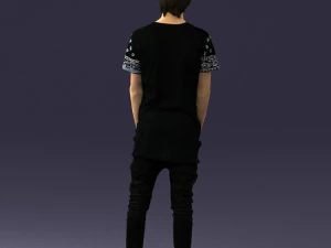 000544 Young Casual Streetwear Man Teen Male Character 3D Model
