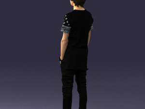 man in black dress 0208 3Dモデル