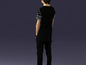 000544 Young Casual Streetwear Man Teen Male Character 3D Model