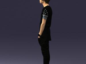 man in black dress 0208 3Dモデル