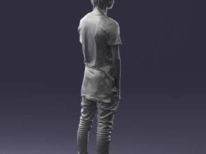 000544 Young Casual Streetwear Man Teen Male Character 3D Model