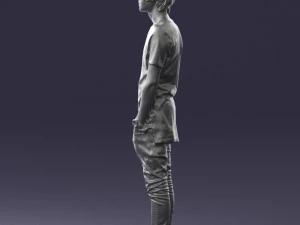 000544 Young Casual Streetwear Man Teen Male Character 3D Model