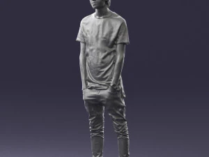 000544 Young Casual Streetwear Man Teen Male Character 3D Model