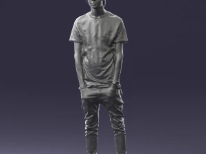 000544 Young Casual Streetwear Man Teen Male Character 3D Model