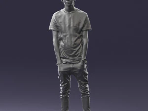 000544 Young Casual Streetwear Man Teen Male Character 3D Model