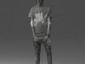 000544 Young Casual Streetwear Man Teen Male Character 3D Model
