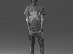 000544 Young Casual Streetwear Man Teen Male Character 3D Model