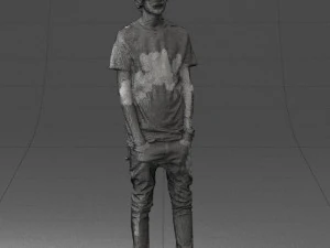 000544 Young Casual Streetwear Man Teen Male Character 3D Model