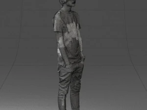 000544 Young Casual Streetwear Man Teen Male Character 3D Model