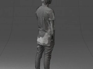 000544 Young Casual Streetwear Man Teen Male Character 3D Model