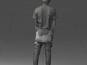 000544 Young Casual Streetwear Man Teen Male Character 3D Model