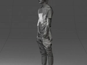000544 Young Casual Streetwear Man Teen Male Character 3D Model